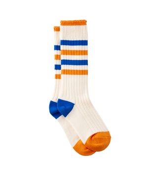 W VINTAGE STRIPED COTTON RIBBED-Vanilla Cream/OrangeBlue