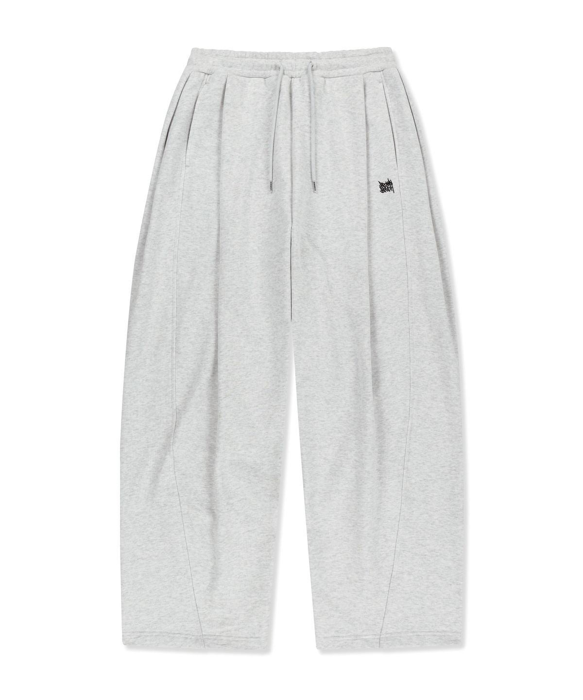 브라운브레스(BROWNBREATH) TAG TWO TUCK WIDE SWEAT PANTS - ASH