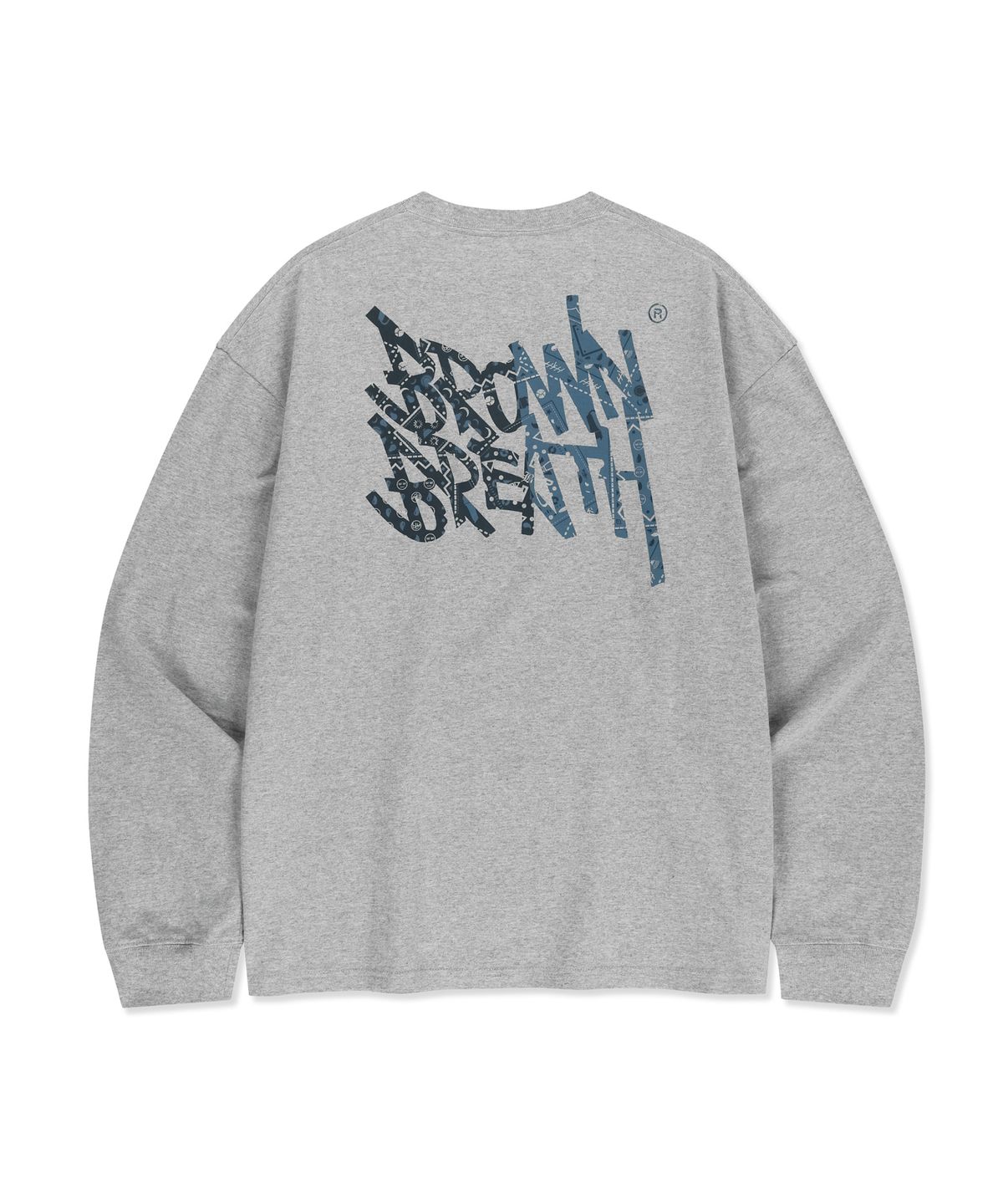 브라운브레스(BROWNBREATH) PAISLEY TAG LONGSLEEVE - MELANGE GREY