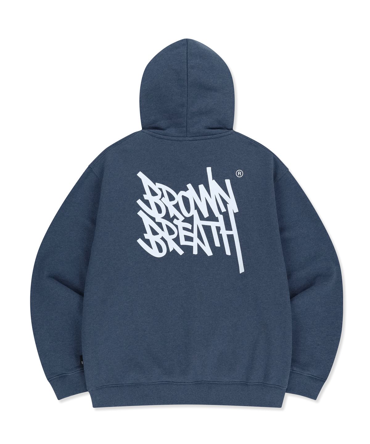 브라운브레스(BROWNBREATH) TAG HOODIE - MELANGE BLUE