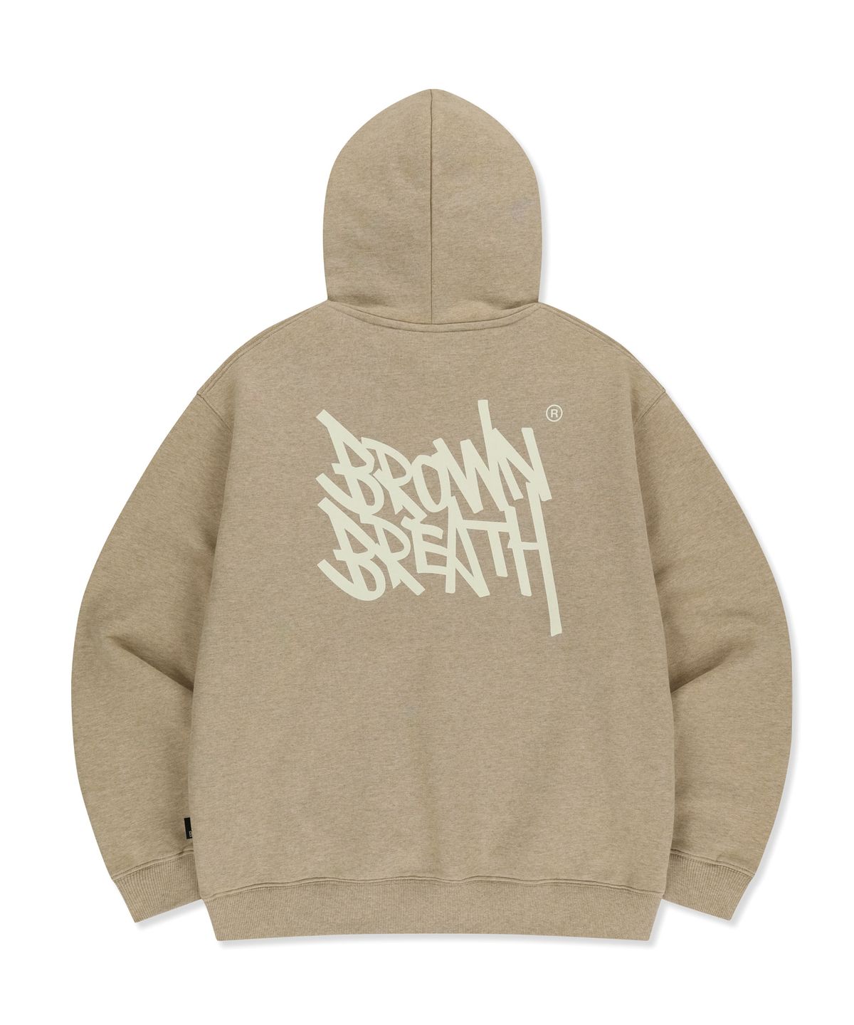 브라운브레스(BROWNBREATH) TAG HOODIE - MELANGE BEIGE