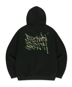 TIGER CAMO TAG HOODIE - BLACK