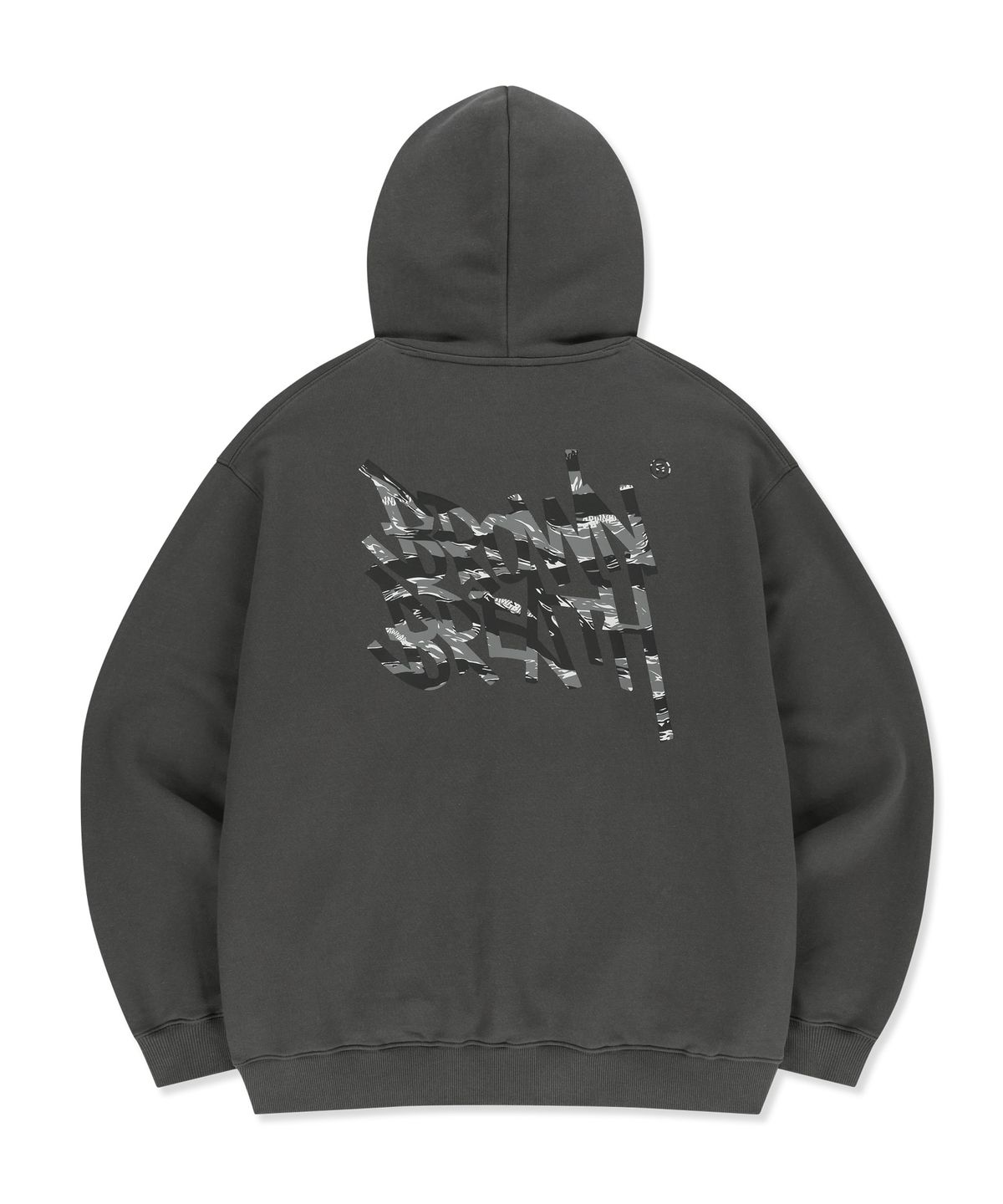 브라운브레스(BROWNBREATH) TIGER CAMO TAG HOODIE - CHARCOAL