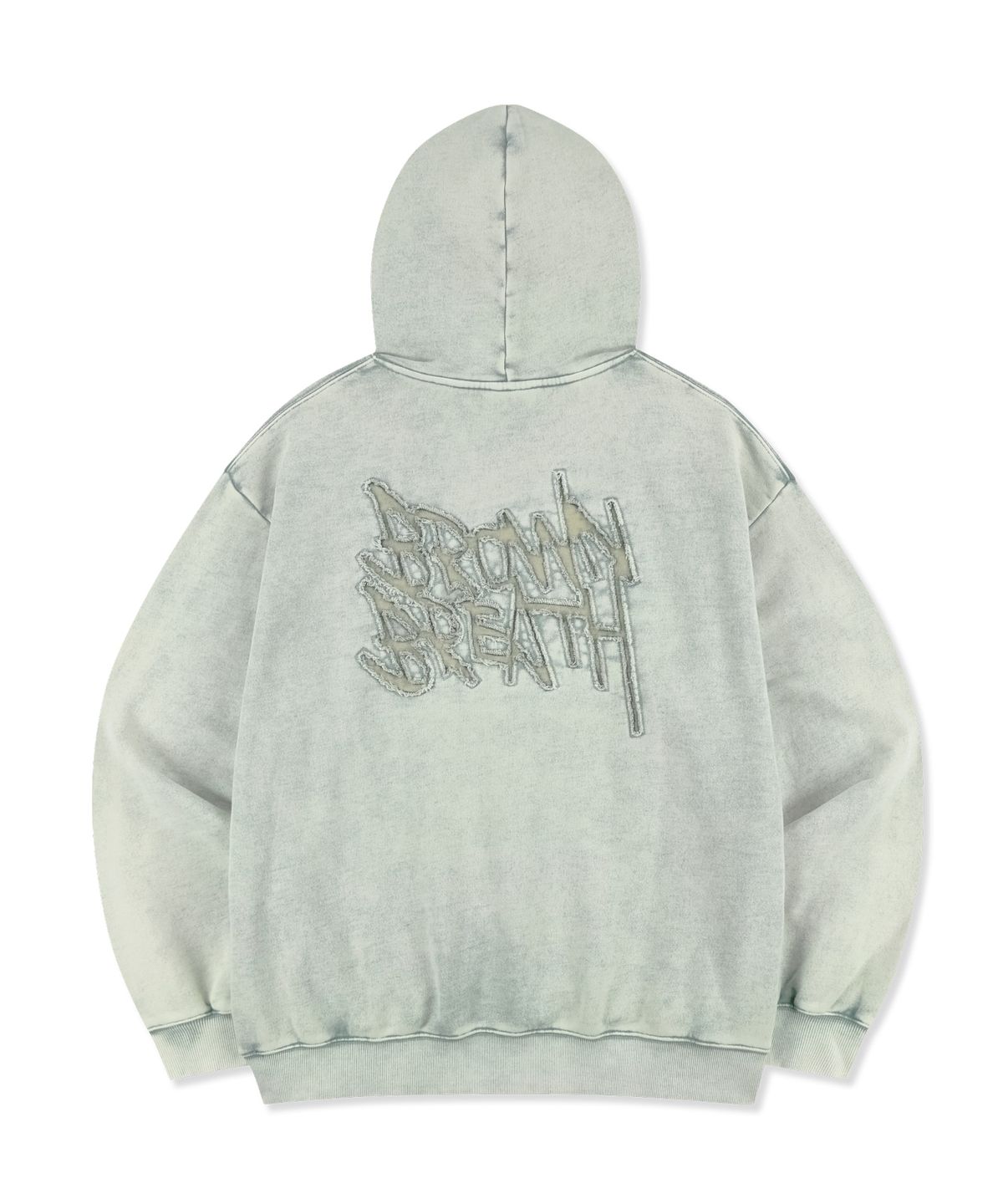 브라운브레스(BROWNBREATH) WASHED TAG HOODIE - OLIVE
