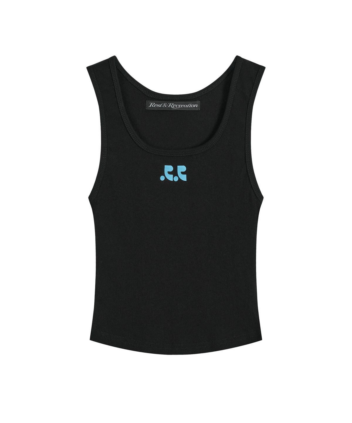 레스트앤레크레이션(REST&RECREATION) SHORT TANK TOP - BLACK