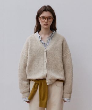 벌키 루즈핏 가디건_Parchment