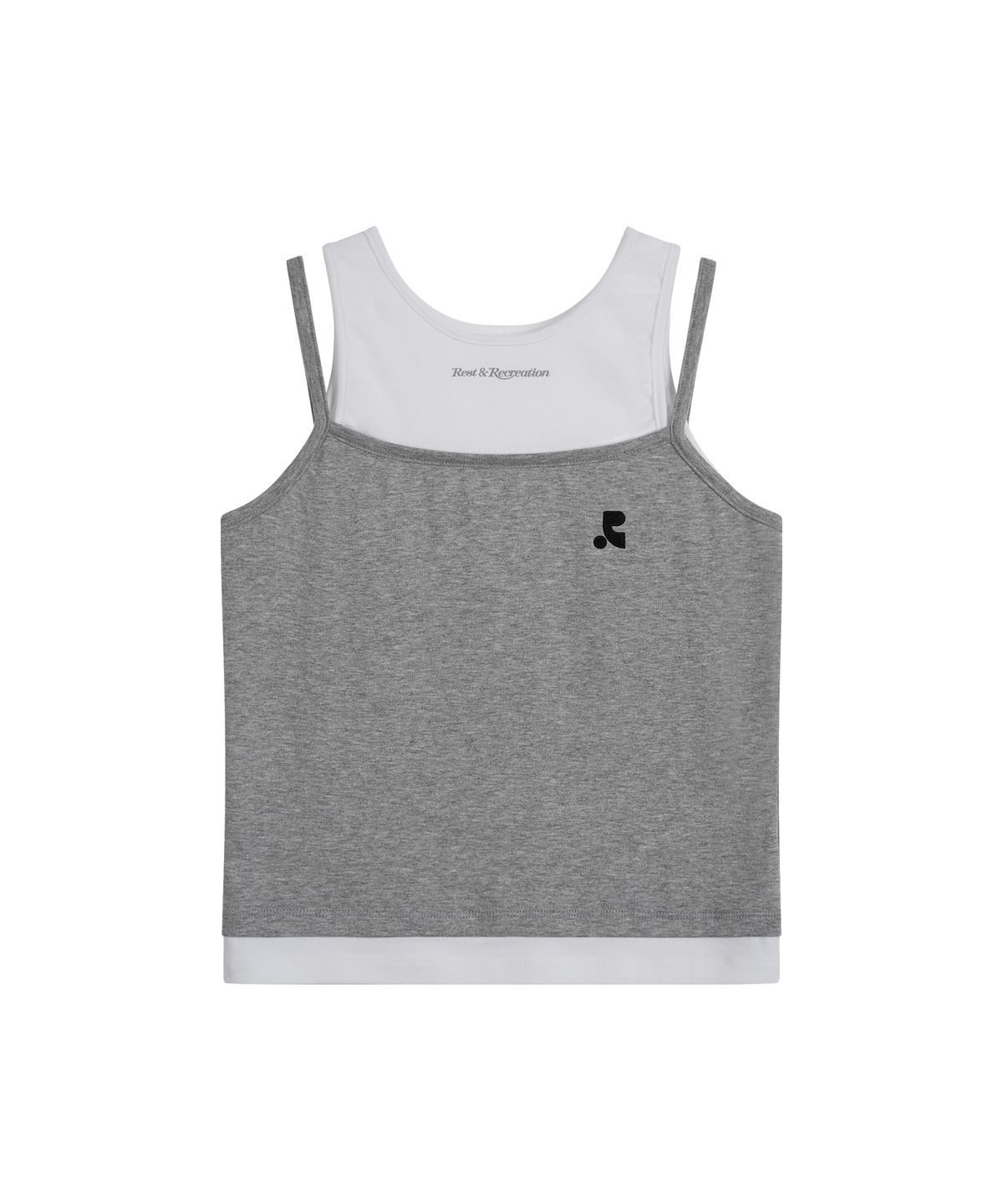 레스트앤레크레이션(REST&RECREATION) LAYERED SLEEVELESS - GREY