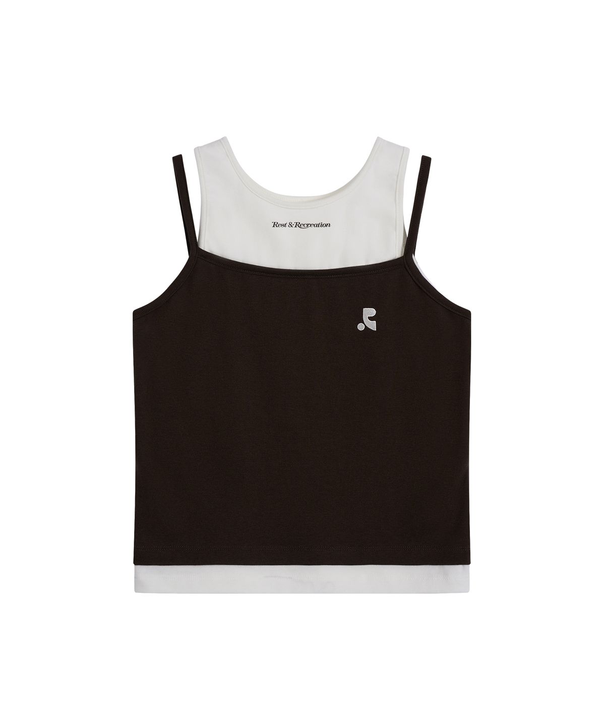 레스트앤레크레이션(REST&RECREATION) LAYERED SLEEVELESS - BROWN