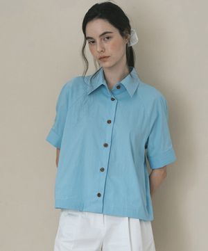 컴포트 래글런 셔츠_블루