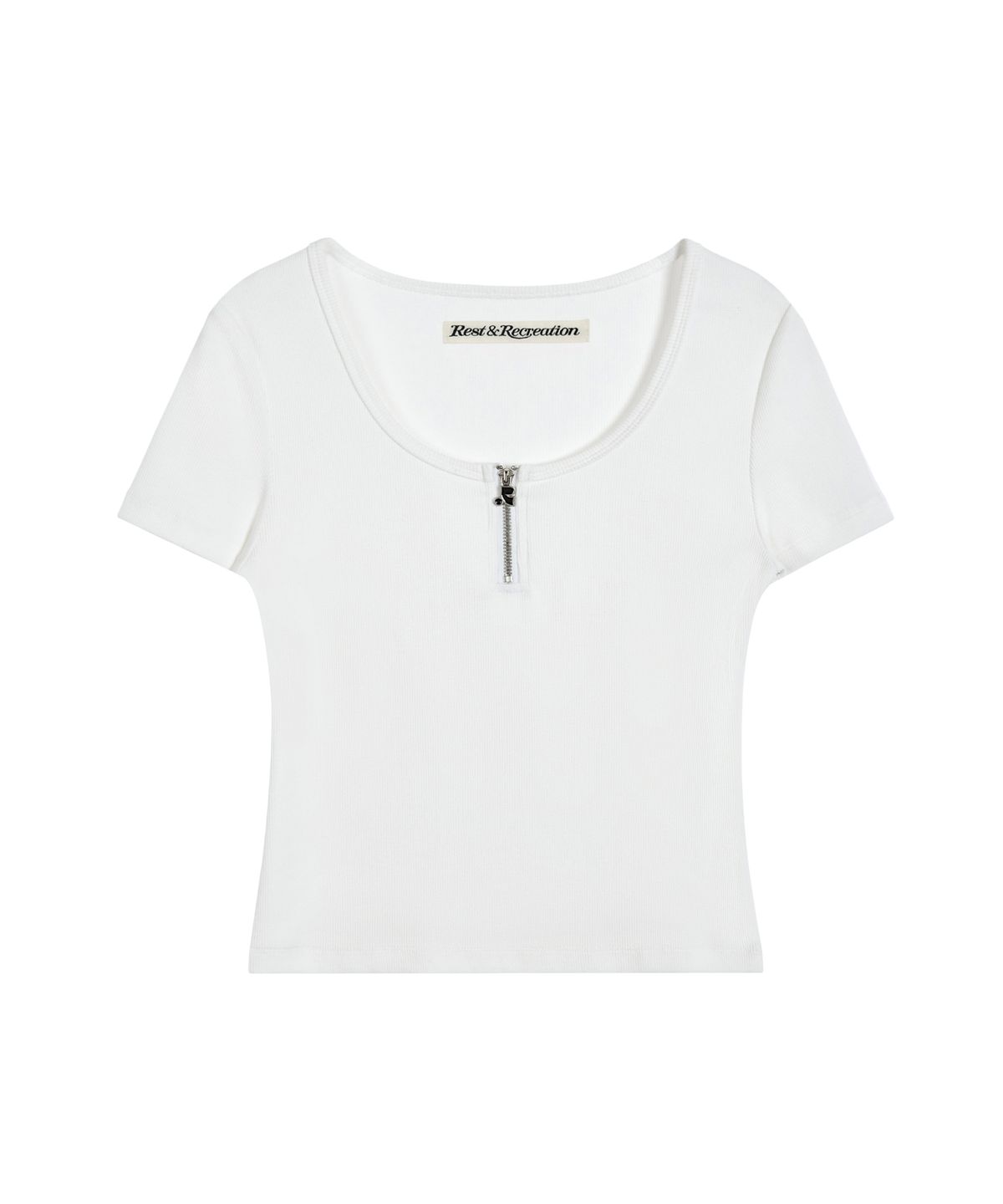 레스트앤레크레이션(REST&RECREATION) HALF ZIP-UP TOP - WHITE