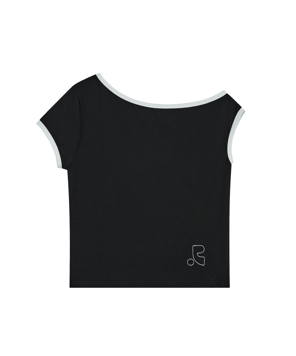 레스트앤레크레이션(REST&RECREATION) ONE SHOULDER T-SHIRT - BLACK