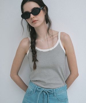 스트라이프 슬리브리스_2colors