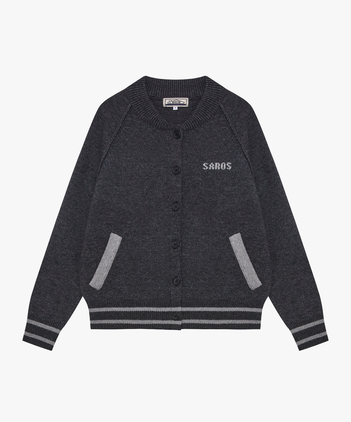사로스(saros) saros knit cardigan - Charcoal(1)