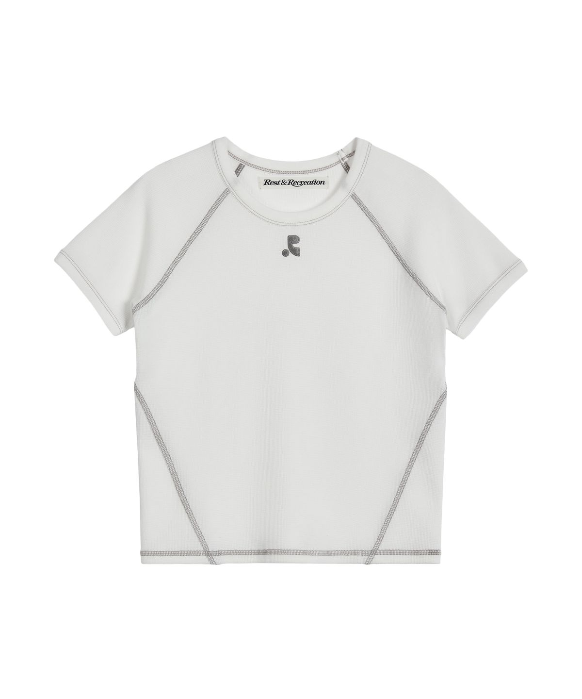레스트앤레크레이션(REST&RECREATION) WAFFLE RAGLAN T-SHIRT - WHITE