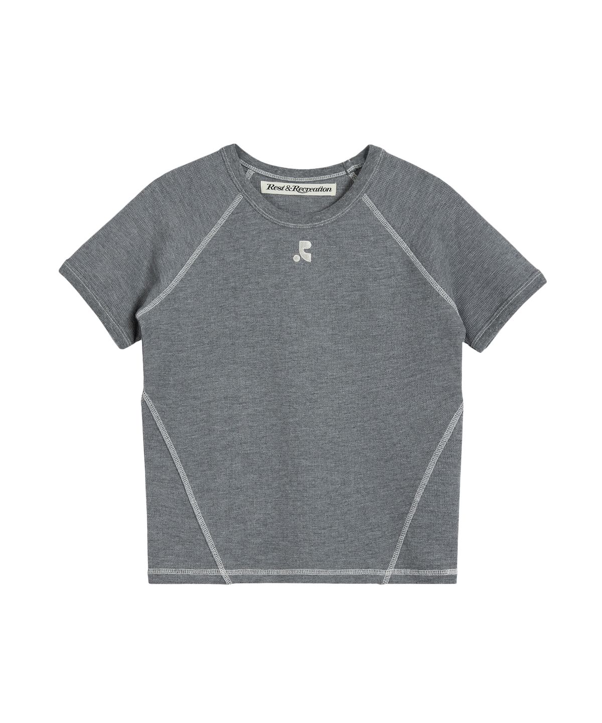 레스트앤레크레이션(REST&RECREATION) WAFFLE RAGLAN T-SHIRT - GREY