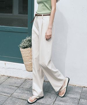 시티 테이퍼드 치노팬츠_라이트베이지