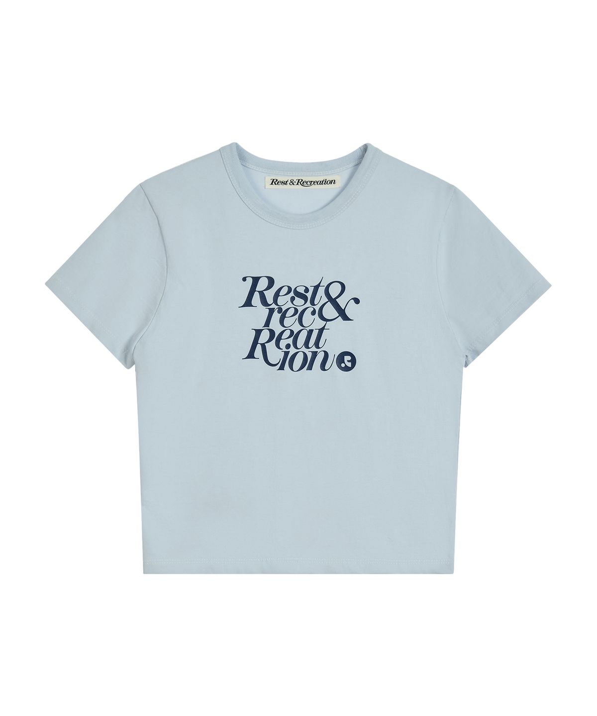 레스트앤레크레이션(REST&RECREATION) BASIC LOGO T-SHIRT - LIGHT BLUE