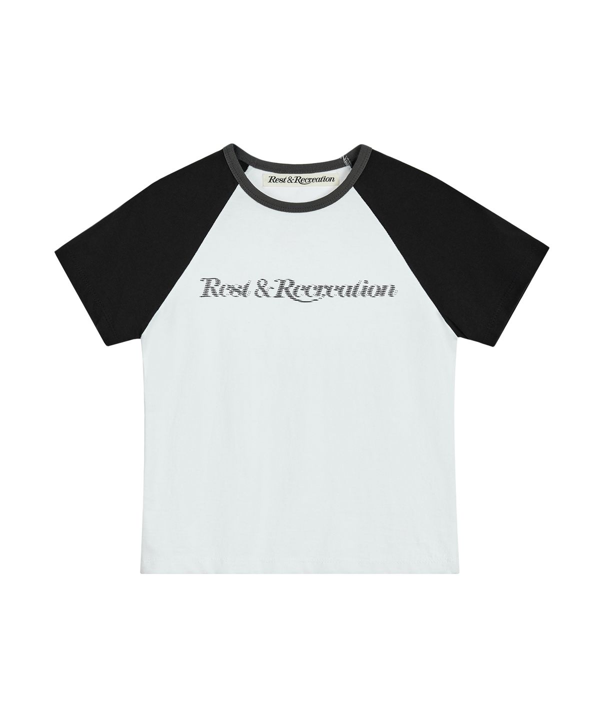 레스트앤레크레이션(REST&RECREATION) RAGLAN HALF SLEEVE TOP - WHITE