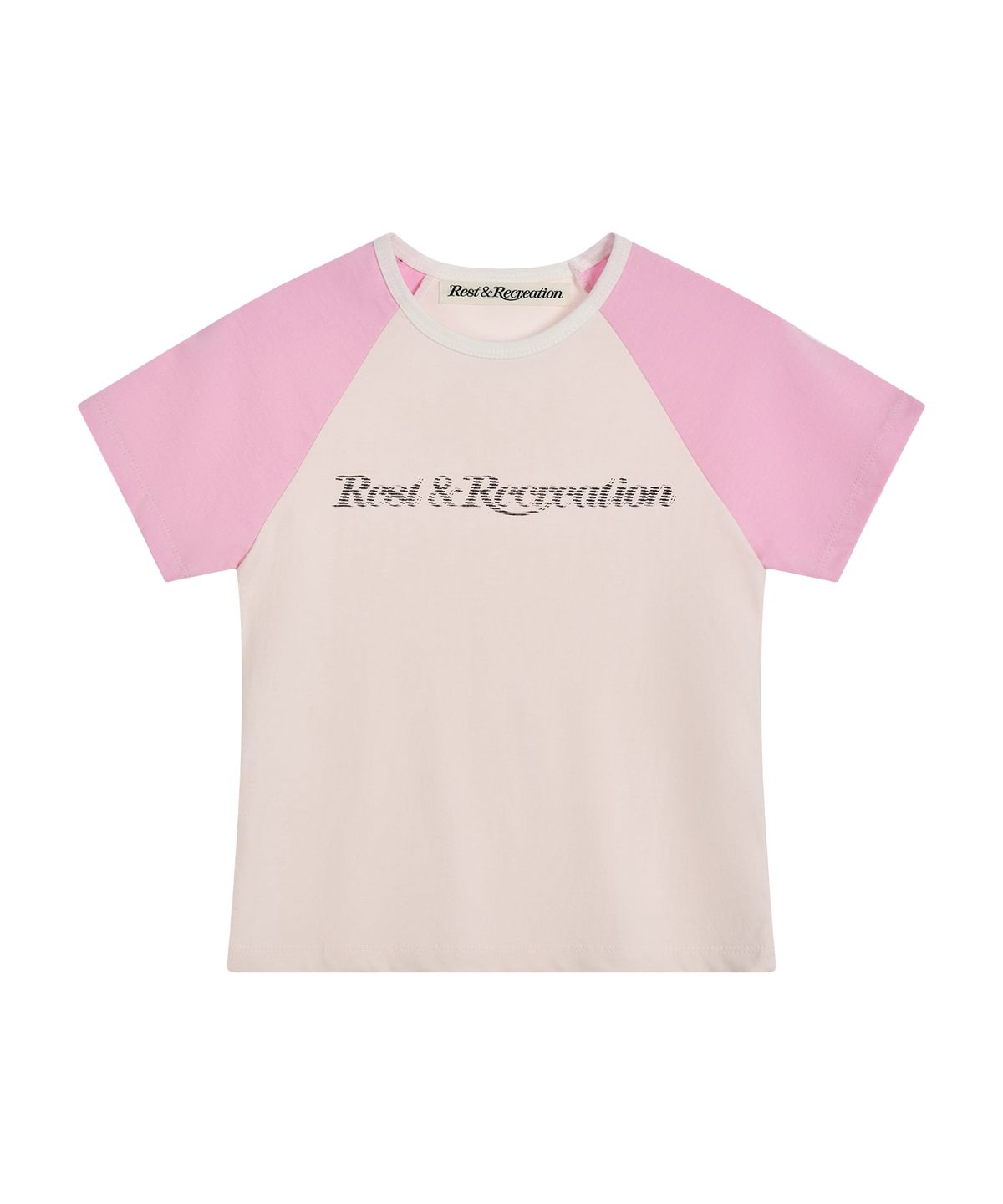 레스트앤레크레이션(REST&RECREATION) RAGLAN HALF SLEEVE TOP - PINK