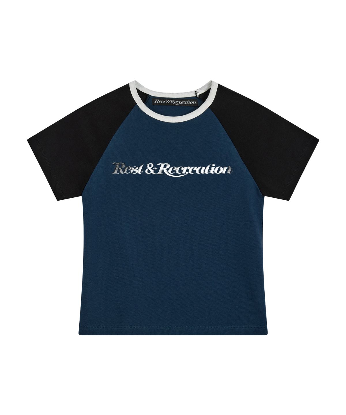 레스트앤레크레이션(REST&RECREATION) RAGLAN HALF SLEEVE TOP - NAVY