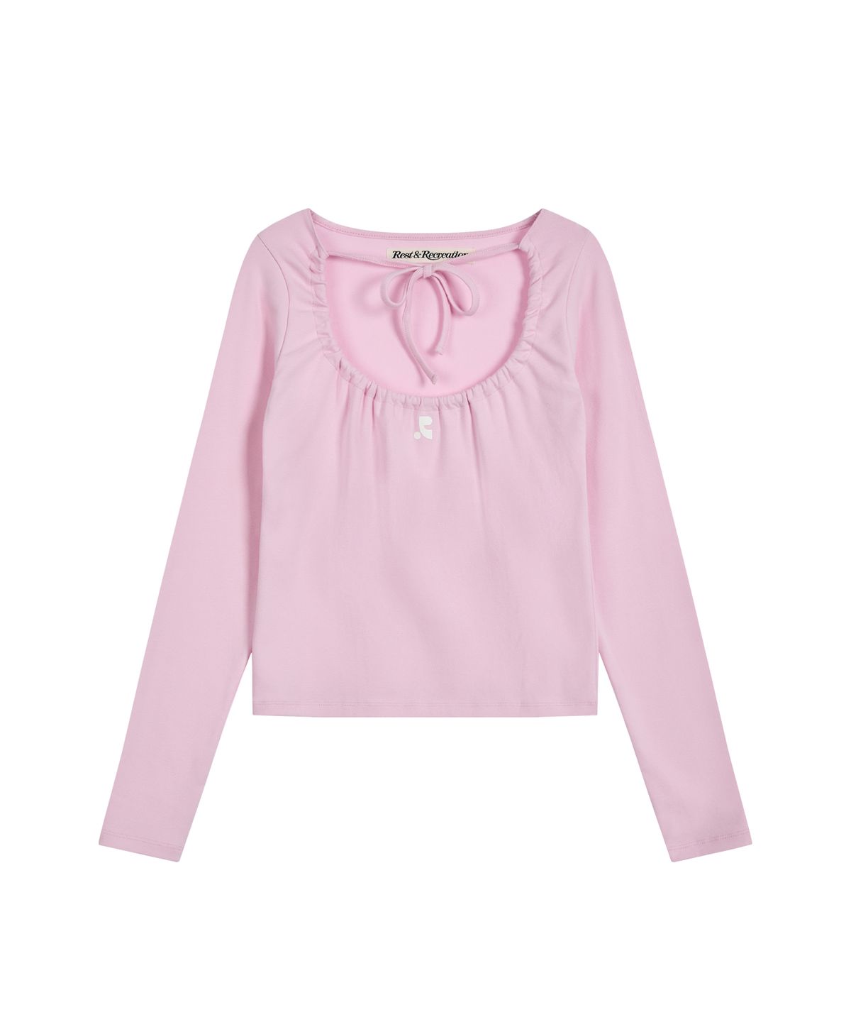 레스트앤레크레이션(REST&RECREATION) TIE LONG SLEEVE TOP - PINK