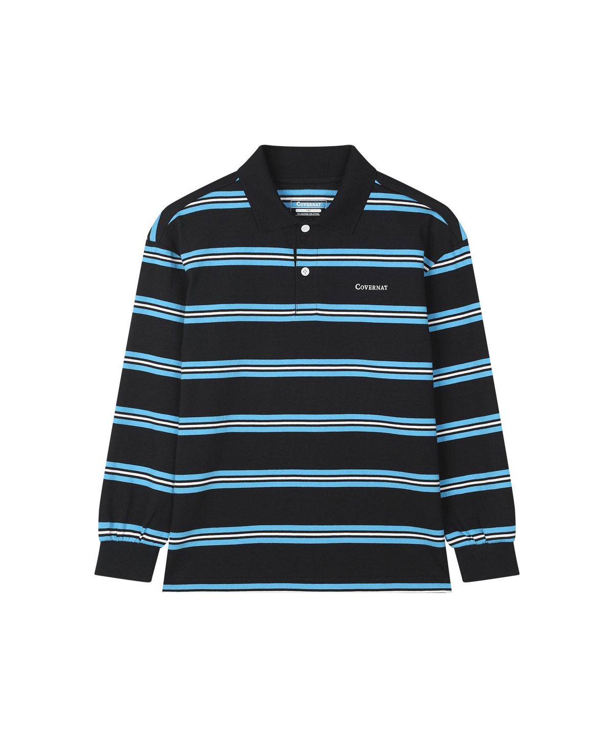 커버낫 키즈(COVERNAT KIDS) 워드마크 스트라이프 롱슬리브 블랙 CK2601LT26BK