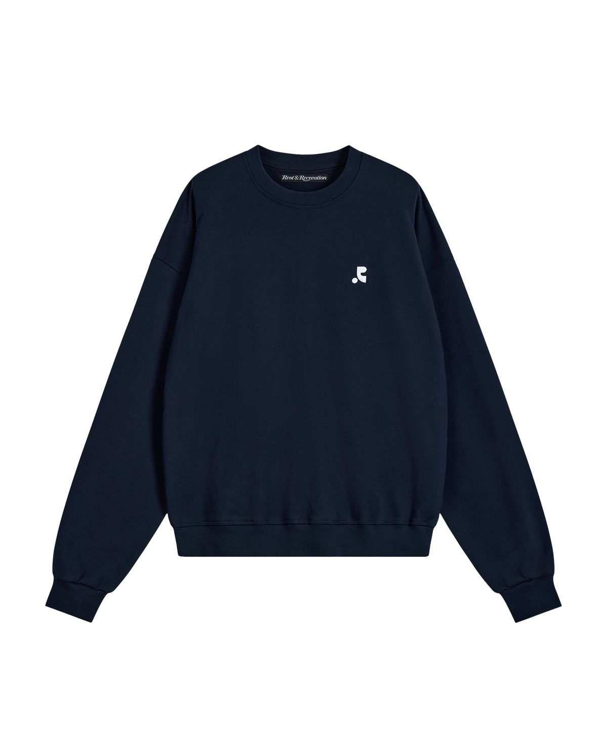 레스트앤레크레이션(REST&RECREATION) OVERSIZED LOGO SWEATSHIRT - NAVY