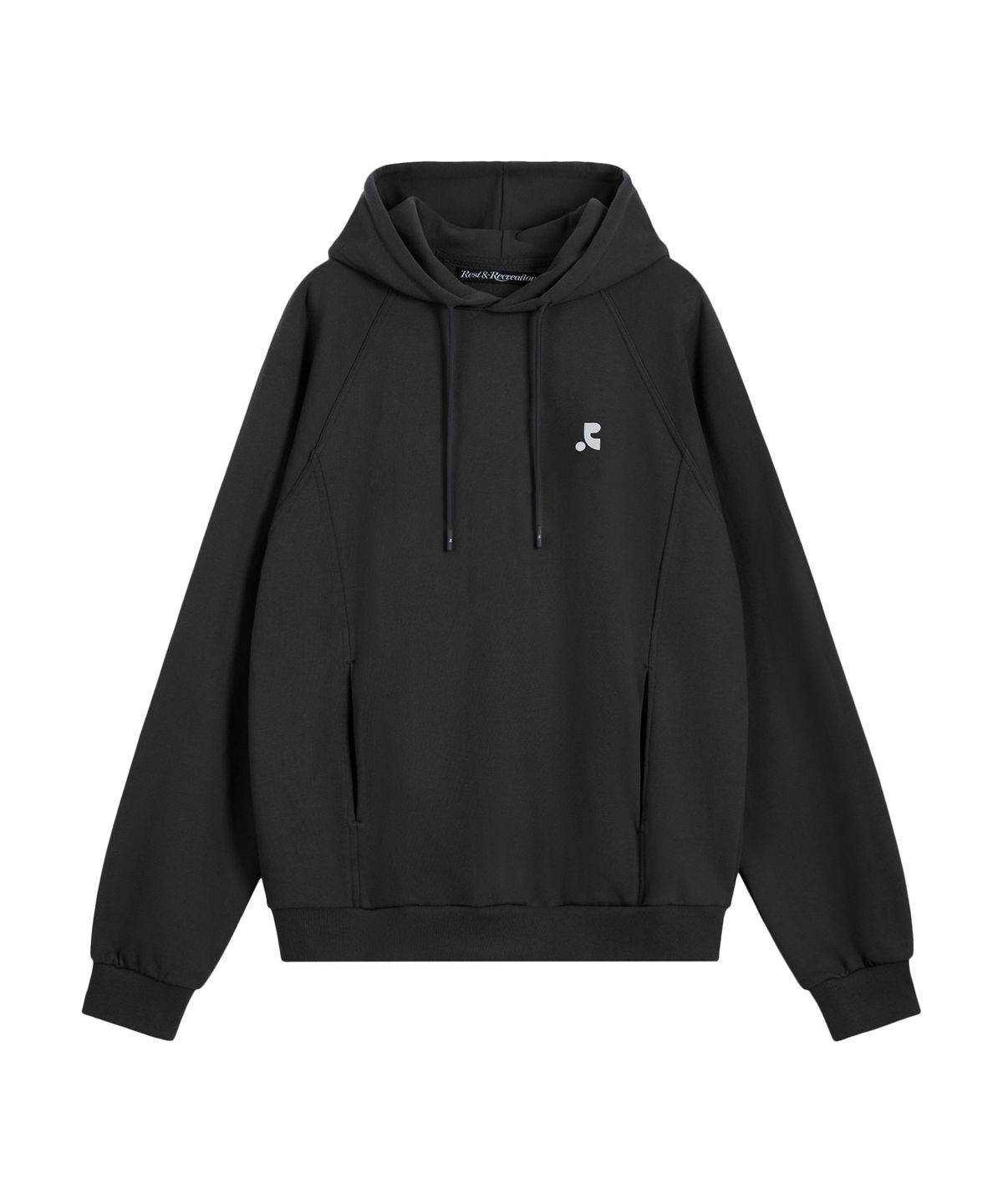 레스트앤레크레이션(REST&RECREATION) OVERSIZED RAGLAN HOODIE - CHARCOAL