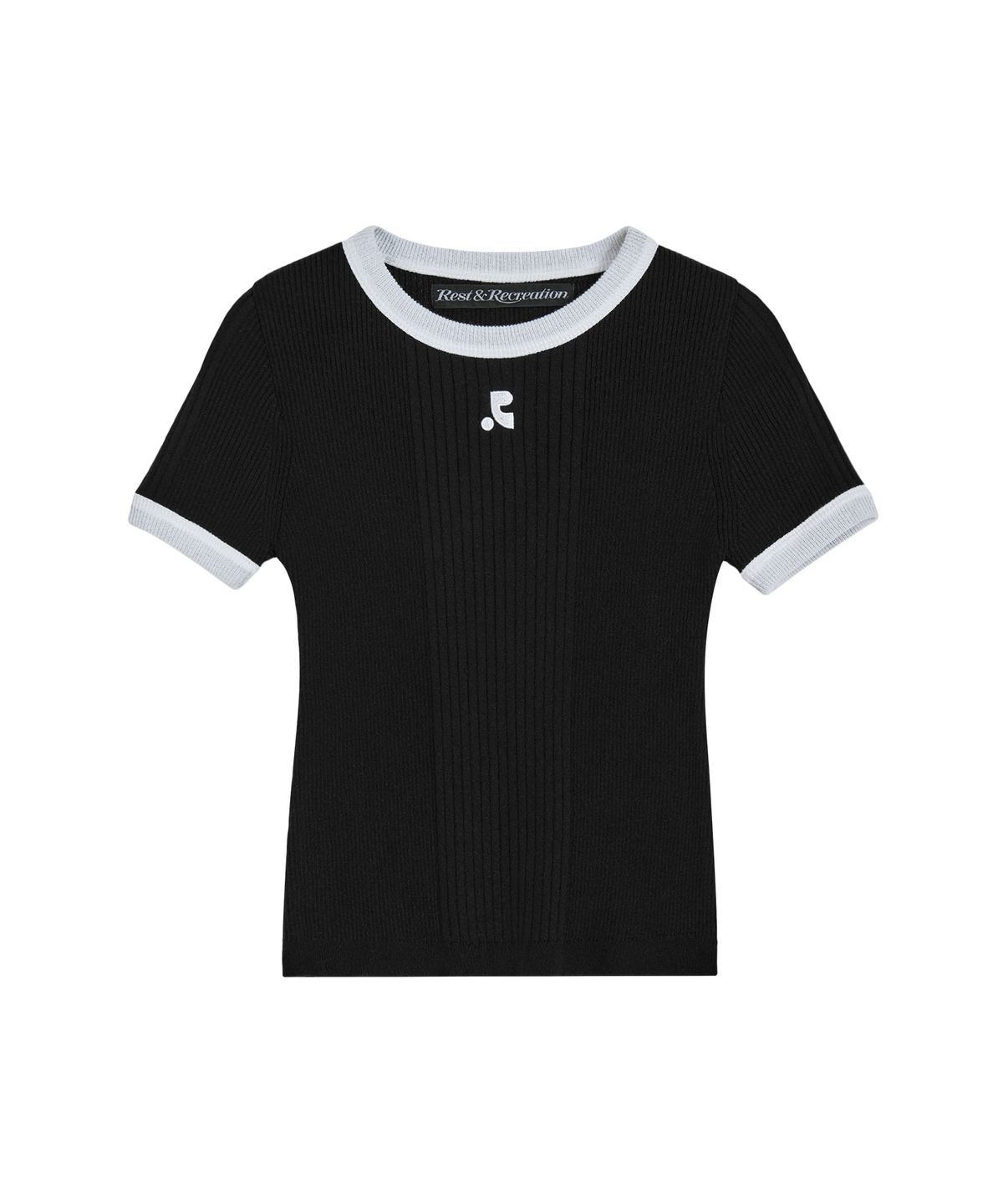 레스트앤레크레이션(REST&RECREATION) RIBBED COLORATION KNIT - BLACK