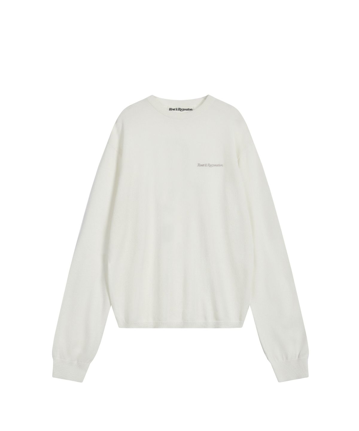 레스트앤레크레이션(REST&RECREATION) LAYERED CREW NECK KNIT - IVORY