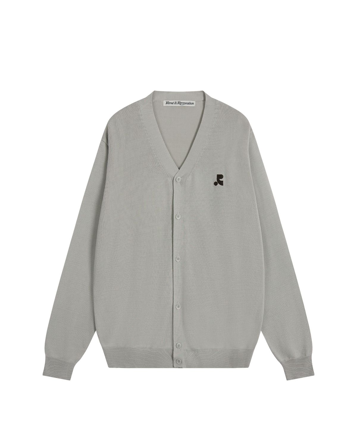 레스트앤레크레이션(REST&RECREATION) LOOSE FIT KNIT CARDIGAN - LIGHT GREY