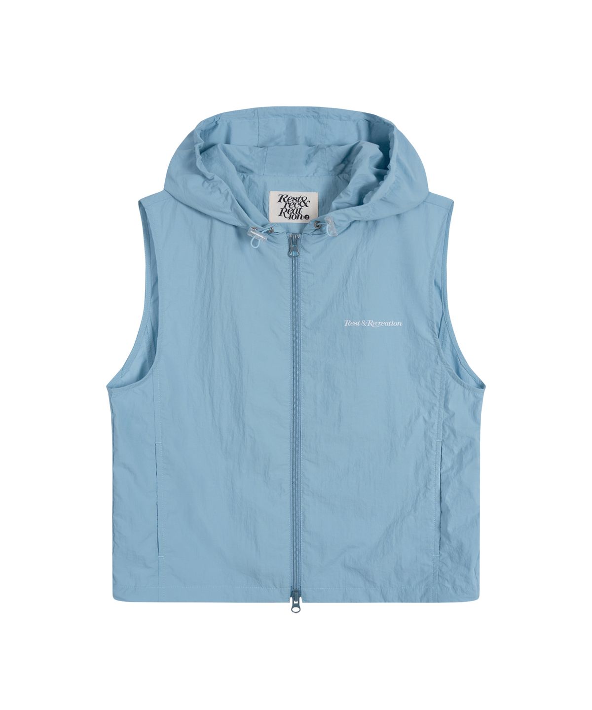 레스트앤레크레이션(REST&RECREATION) NYLON HOOD VEST+GYM SACK SET - SKY BLUE