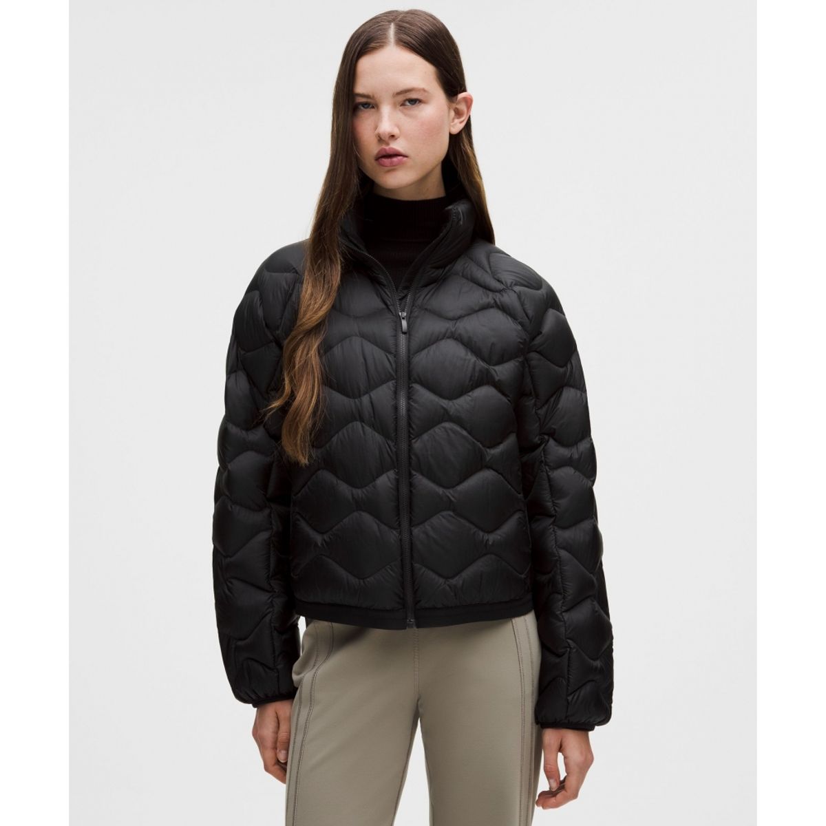룰루레몬(LULULEMON) 페더웨이트 900 다운 필 퀼티드 재킷  BLK