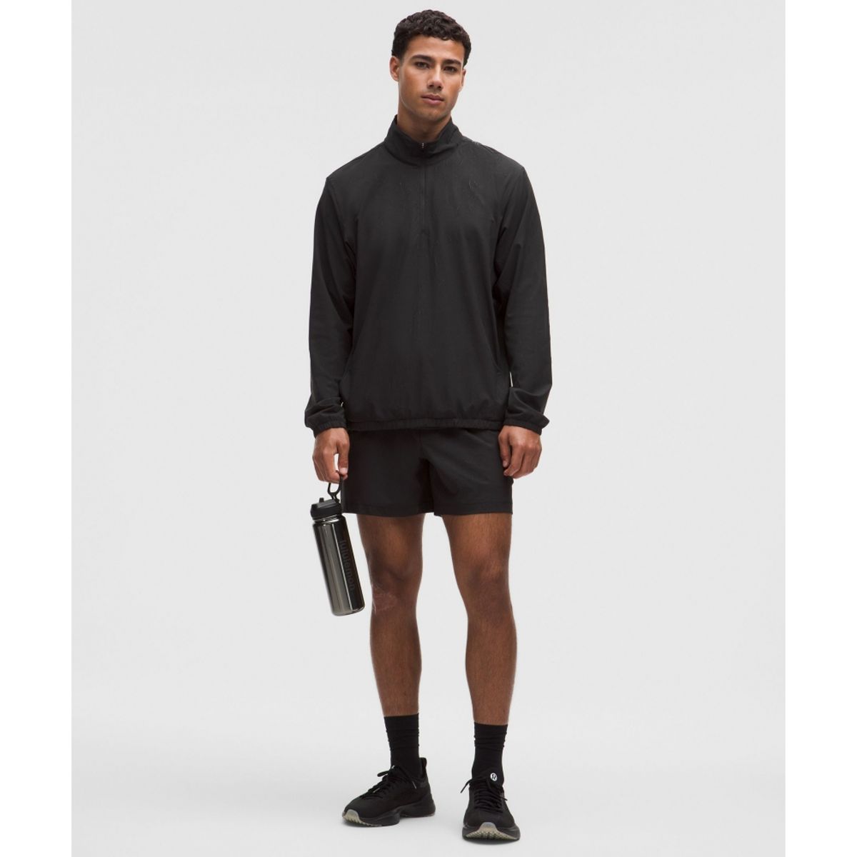 룰루레몬(LULULEMON) 제로드 인 라이너리스 크링클 텍스처 쇼츠 5inch  BLK