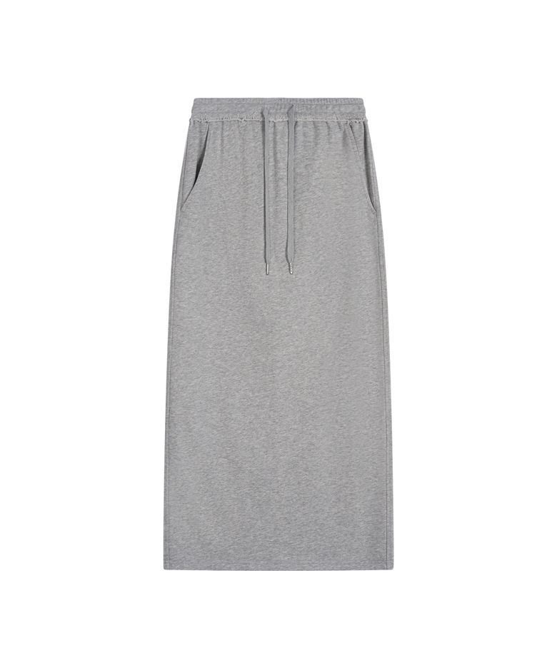 SWEAT MAXI SKIRT - GREY