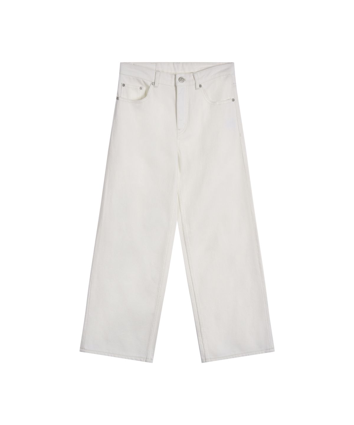 레스트앤레크레이션(REST&RECREATION) LOW RISE STITCH JEANS - WHITE