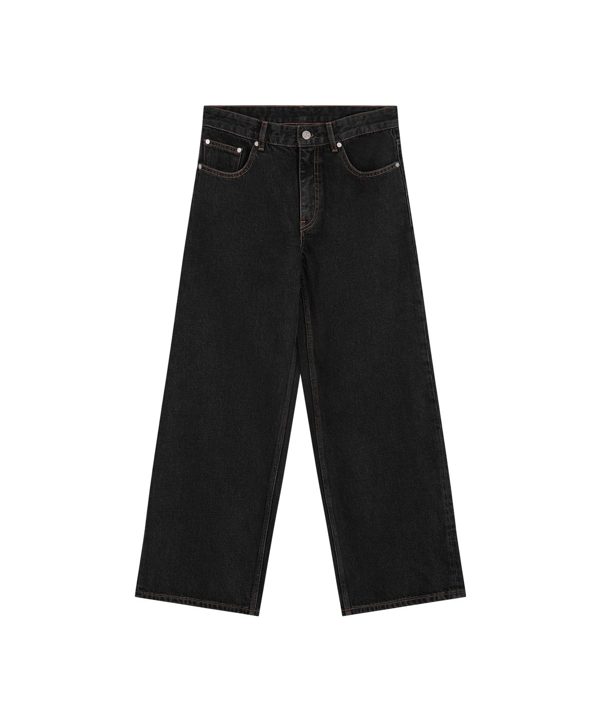 레스트앤레크레이션(REST&RECREATION) LOW RISE STITCH JEANS - BLACK