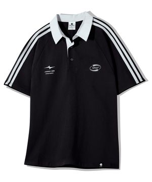 럭비 카라 래글런 트랙 반팔티 GT-372_블랙