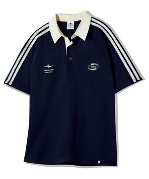 럭비 카라 래글런 트랙 반팔티 GT-372_네이비