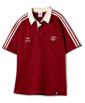 럭비 카라 래글런 트랙 반팔티 GT-372_와인