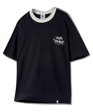 스트릿 오버핏 반팔 티셔츠 GT-367_블랙(크림)