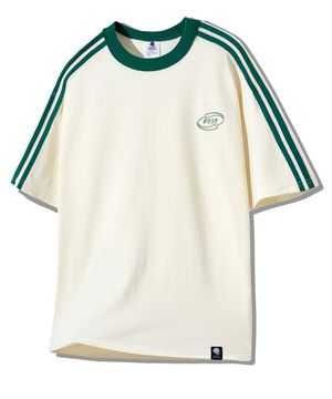 라인 오버핏 트랙 반팔 티셔츠 GT-365_크림