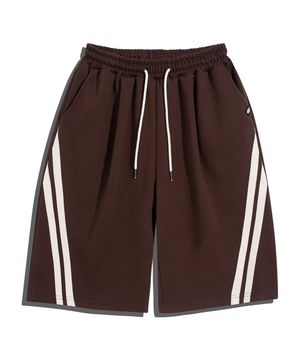 원턱 버뮤다 트랙 반바지 GP-509_브라운