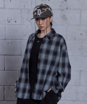(DUC) Logo ombre checkshirt Black