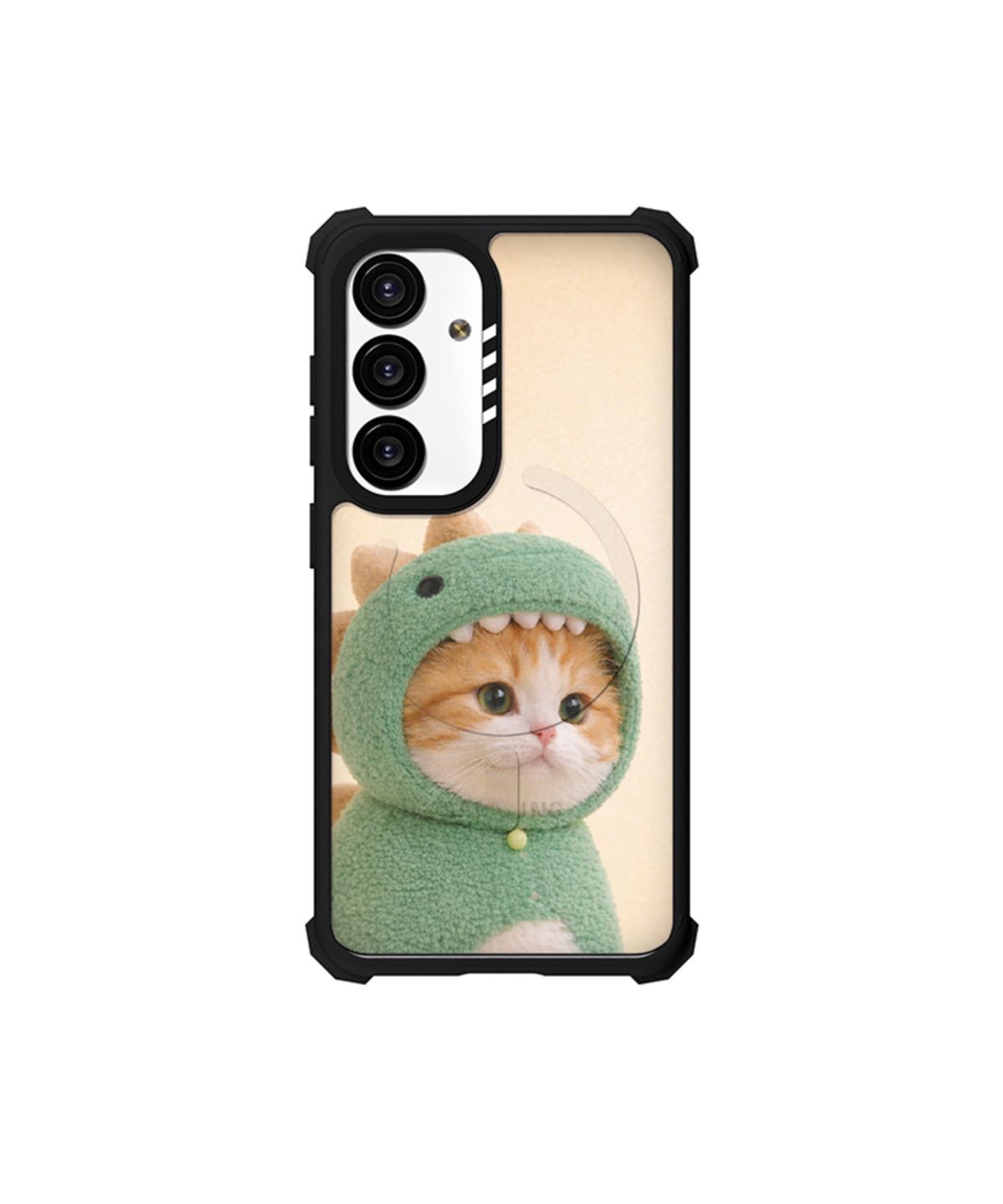 케이스픽스(CASEFIX) 자력2배  아기몽글고양이 갤럭시S/Z플립/Z폴드8 임팩트 맥세이프 범퍼 케이스