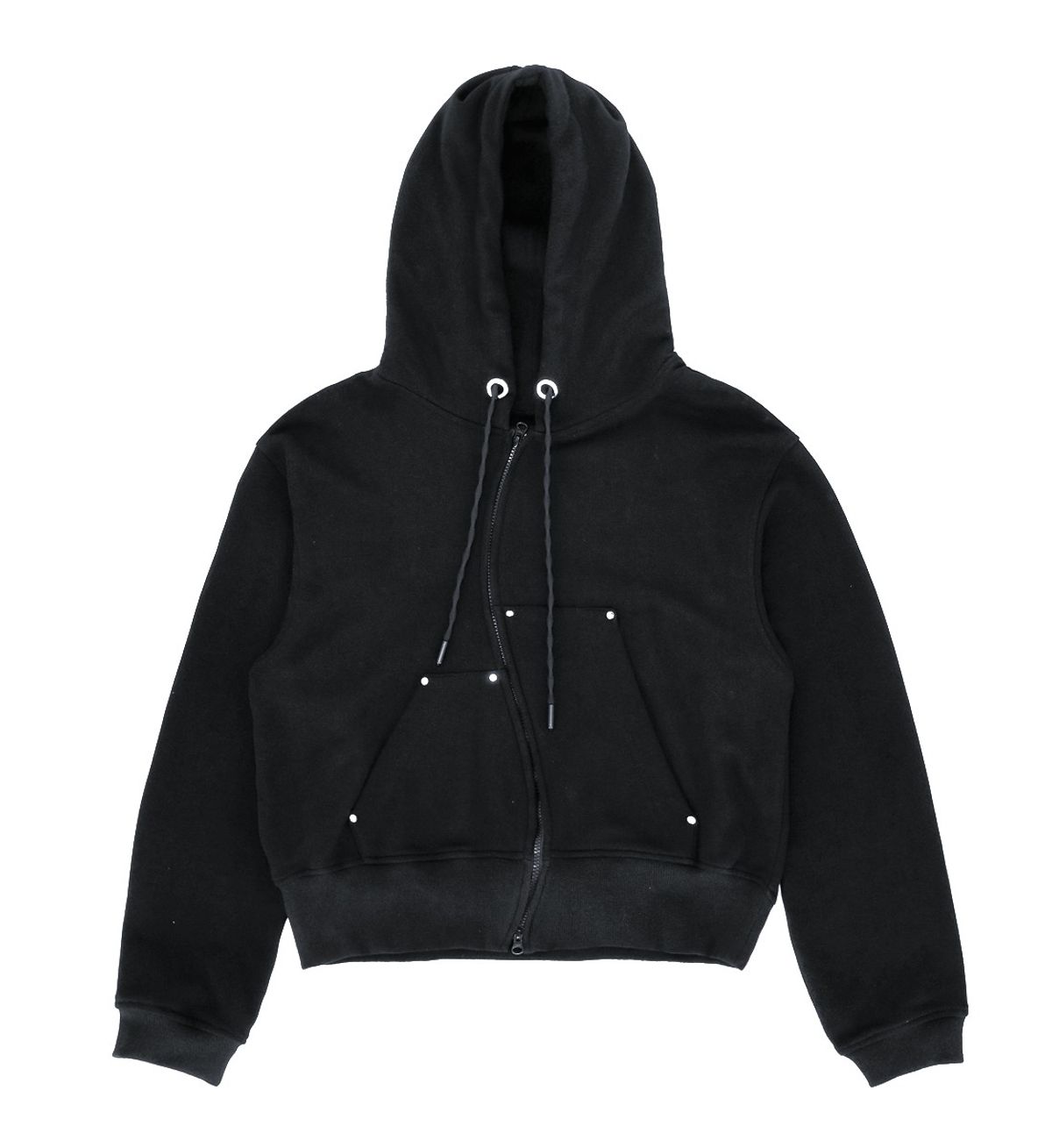 에르 바이 에러리스트(ERR BY ERRORIST) DISTORTION HOOD ZIP UP [BLACK]
