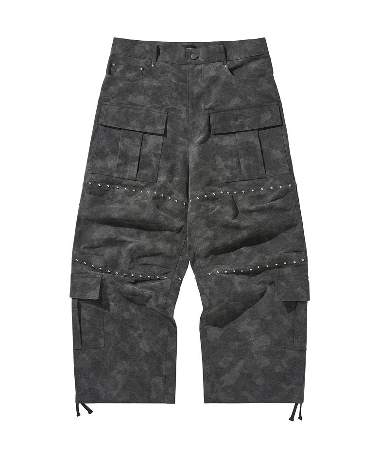 WIDE CARGO PANTS / BLACK