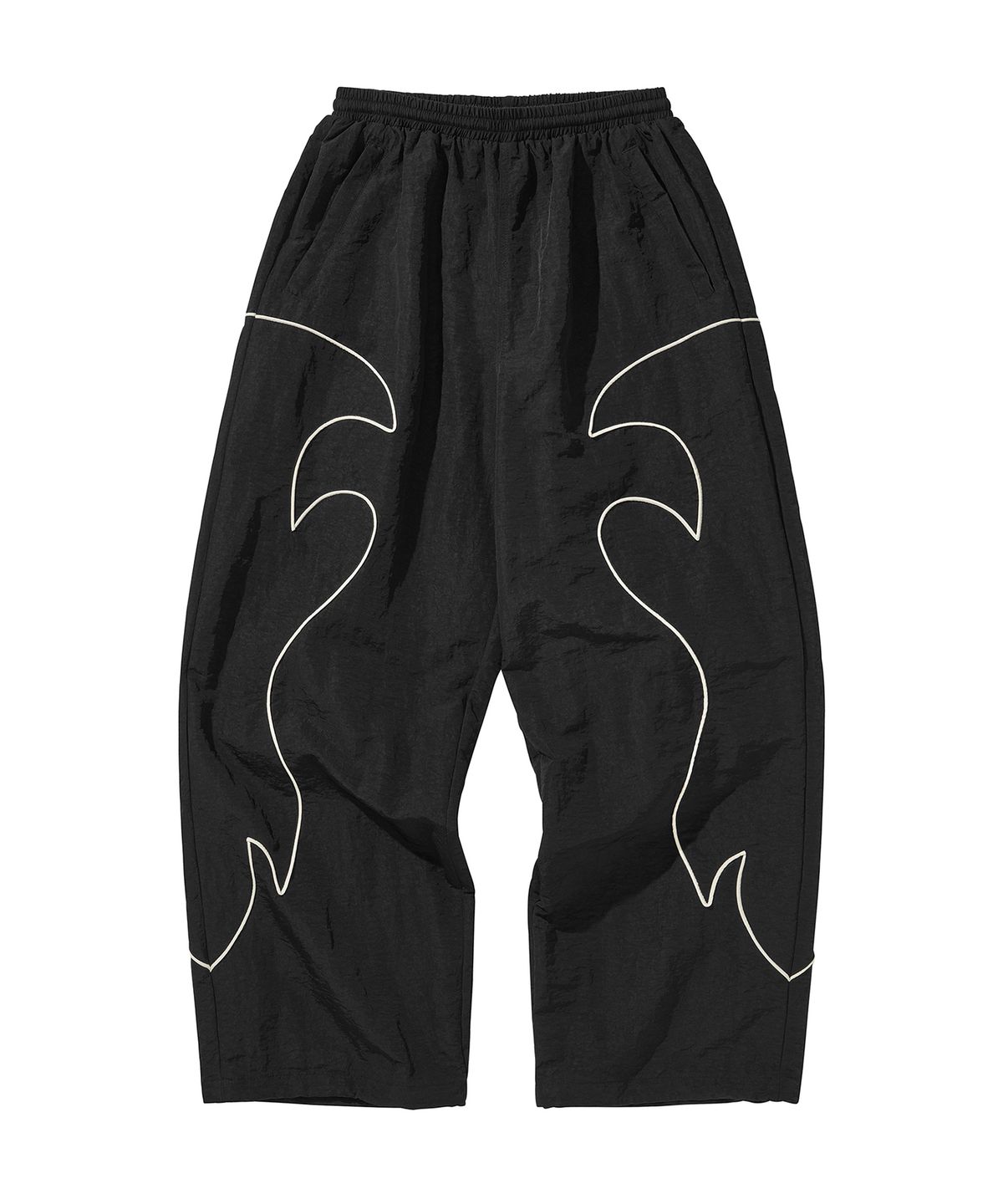 리베레(LIBERE) WESTERN FLAME TRACK PANTS / BLACK