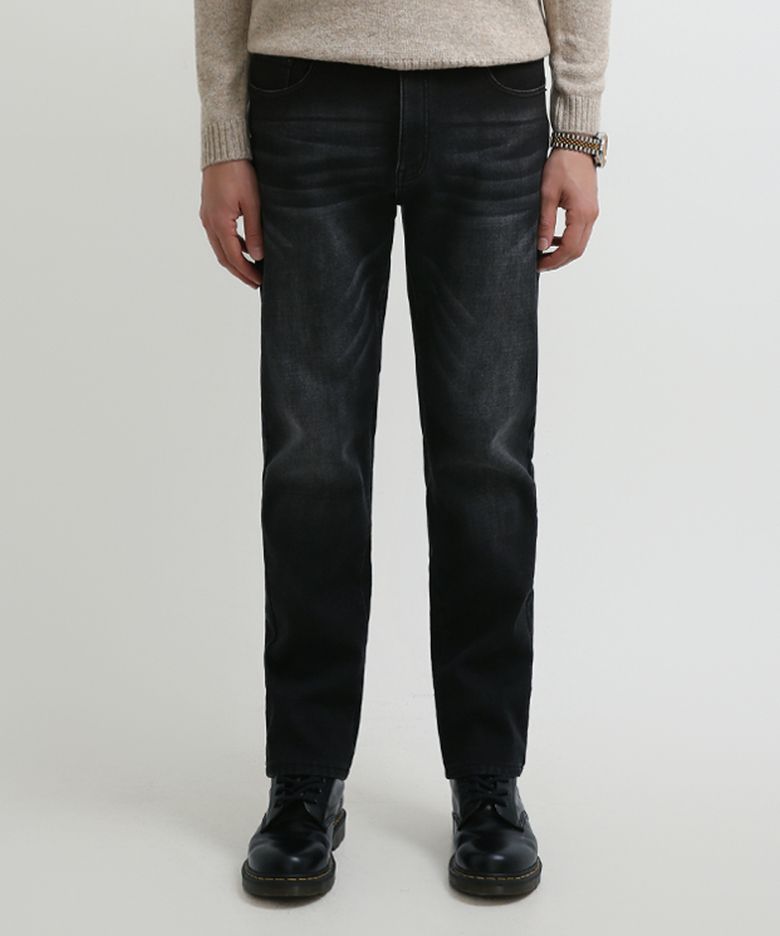 Whisker Wash Black Tab Jeans (SLIM)