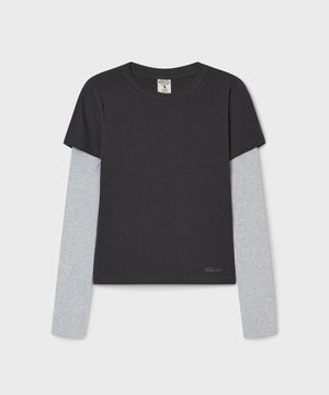 Long Sleeve Layered T-shirt / WHLAG2384F